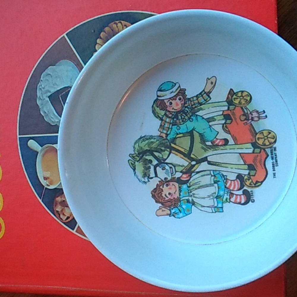 🧸 SWEETEST EVER Raggedy Ann & Raggedy Andy BOWL   7” VINTAGE 1969